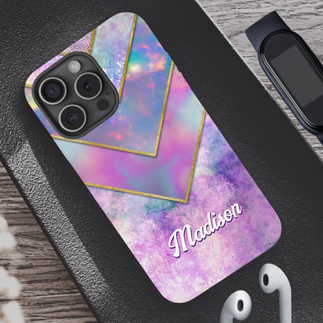 Coques Case-Mate iPhone Chic holographique girly élégant rose (Créateur téléchargé)