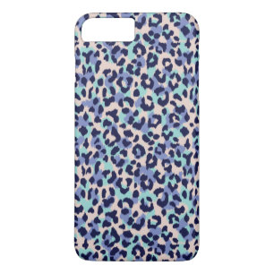 Etui iPhone Case-Mate Chic imprimé guépard bleu beige coloré monogramme