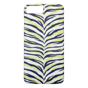 Case-Mate iPhone Case Chic imprimé zèbre noir et jaune coloré monogramme