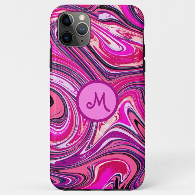 Coques Case-Mate iPhone Chic Marble Swirl Monogram (Dos)