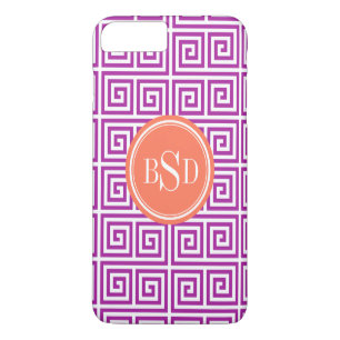 Case-Mate iPhone Case Chic motifs géométriques à clé grecque en orchidée