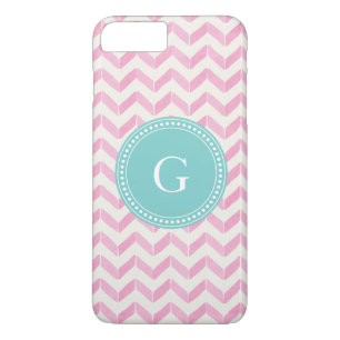 Case-Mate iPhone Case Chic Pastel rose et menthe Chevron Personnalisé Mo