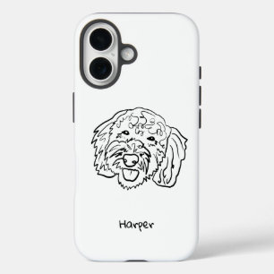 Coque Pour iPhone 16 Chic Poodle Outline : Personnalisez votre appareil