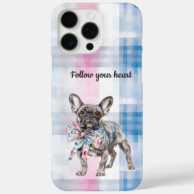 Coques Case-Mate iPhone Chic rose bleu bleu floral chien (Verso)