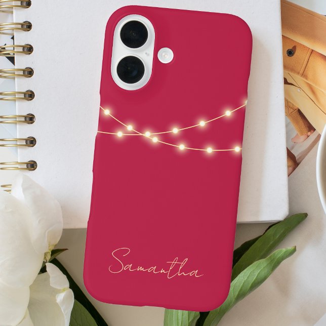 Coques Case-Mate iPhone Chic rose clair moderne Monogramme (Créateur téléchargé)
