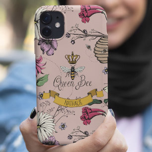 Case-Mate iPhone Case Chic Rose Gold, Black & Gold Queen Bee & Crown