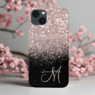 Case-Mate iPhone Case Chic Rose Gold & Black Monogram