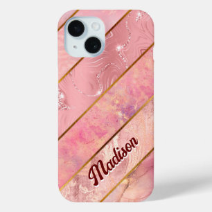 Coque Case-Mate iPhone Chic rose or girly élégante géométrique