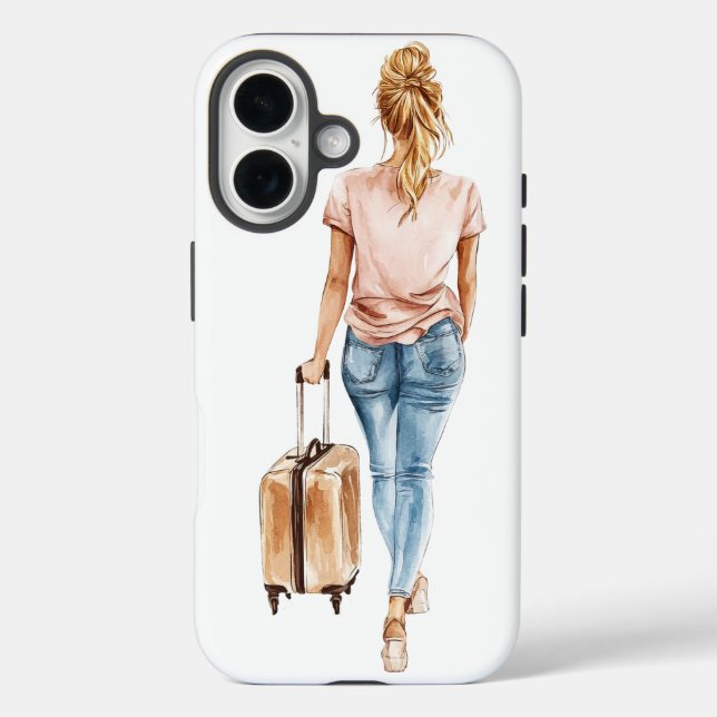 Coques Case-Mate iPhone Chic Travel Girl Phone Case (Verso)