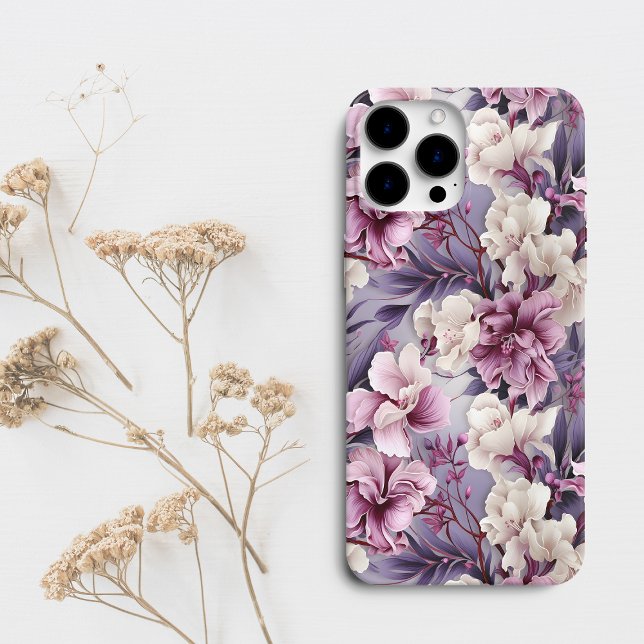 Coques Case-Mate iPhone Chic violet orchidée florale (Elegant orchid floral iPhone case)