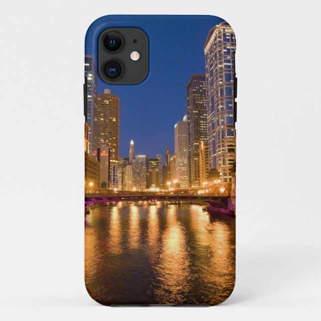 Coques Case-Mate iPhone Chicago, Illinois, vue panoramique et rivière Chic (Dos)