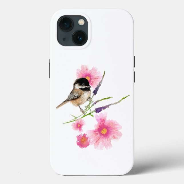 Coques Case-Mate iPhone Chickadee Black Capped Oiseau Art (Verso)