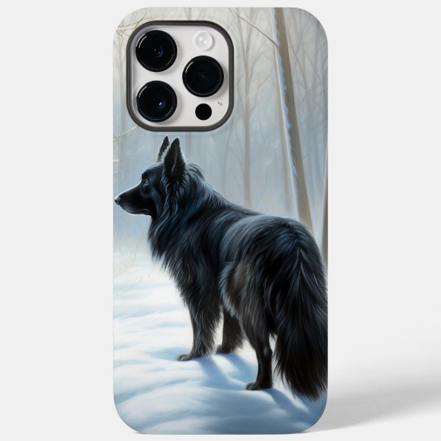 Coques Case-Mate iPhone Chien à neiger belge Noël (Verso)