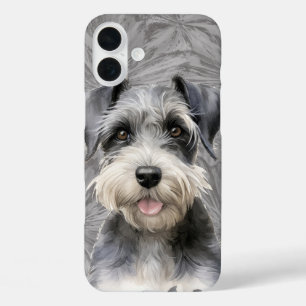 COQUE POUR iPhone 16 PLUS CHIEN À PUPPER DE SCHNAUZER À LA MINIATURE CUTE