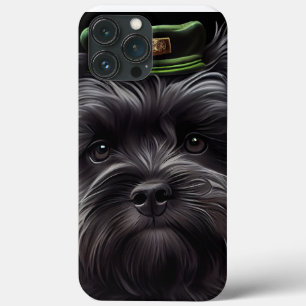 Case-Mate iPhone Case Chien Affenpinscher en Robe de la Saint Patrick