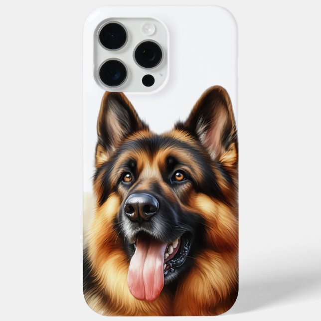 Coques Case-Mate iPhone Chien berger allemand aquarelle  (Verso)