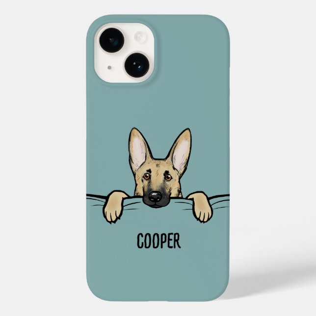 Coques Case-Mate iPhone Chien berger allemand mignon personnalisé (Verso)