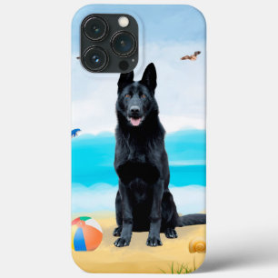Case-Mate iPhone Case Chien berger allemand noir sur la plage