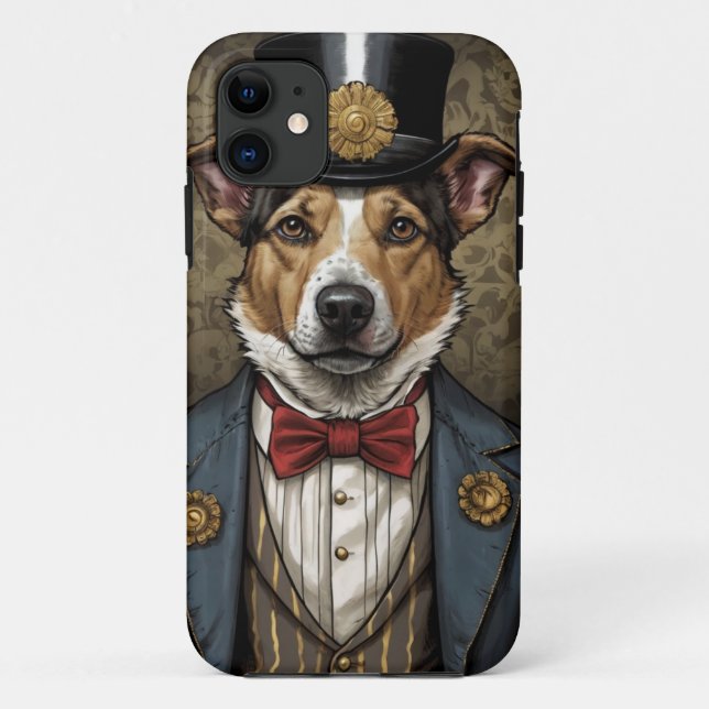 Coques Case-Mate iPhone Chien berger australien costume nœud papillon (Dos)
