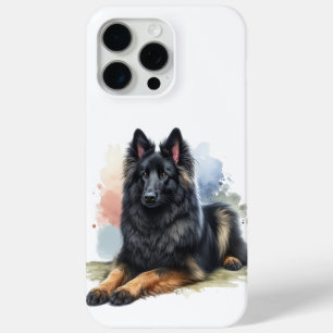Coque Case-Mate iPhone Chien berger belge en aquarelle