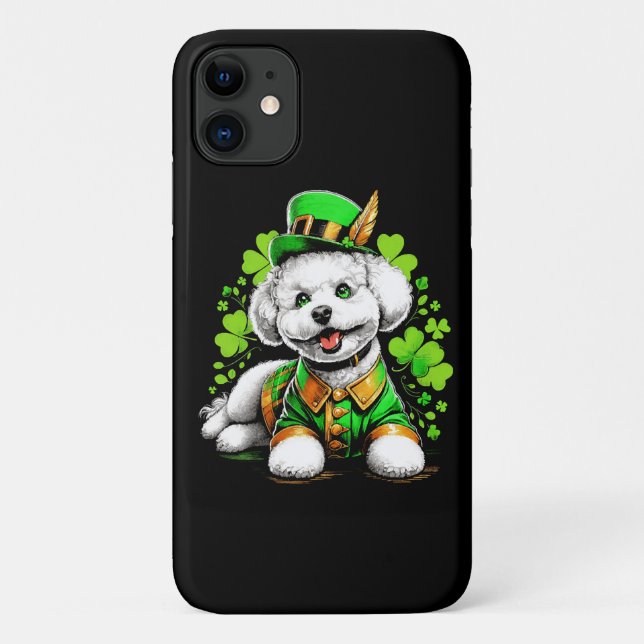 Coques Case-Mate iPhone Chien Bichon Frise St Patrick's Day (Dos)