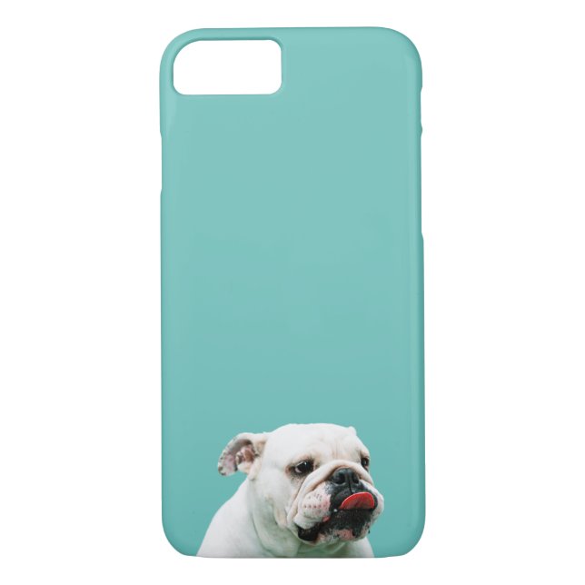 Coques Case-Mate iPhone Chien blanc mignon Bulldog (Dos)