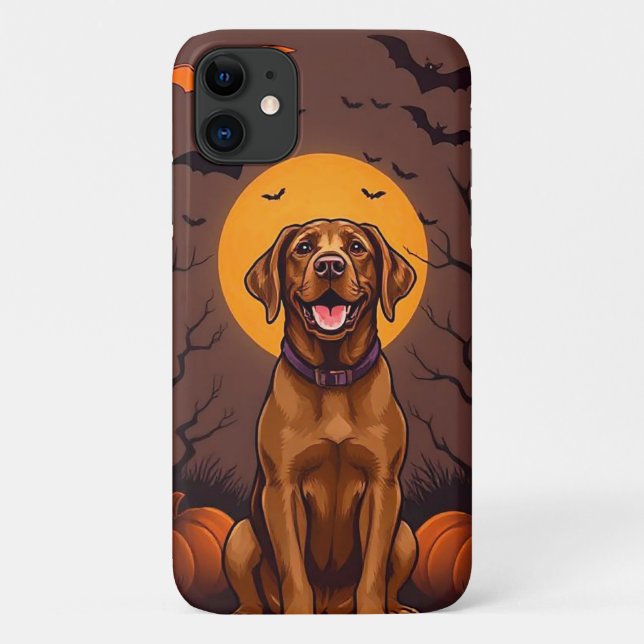 Coques Case-Mate iPhone Chien Boo Fantaisiste Style Automnal Mignon 👻🐶 (Dos)