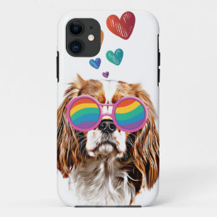 Case-Mate iPhone Case Chien Cavalier King avec coeurs pour la Saint-Vale