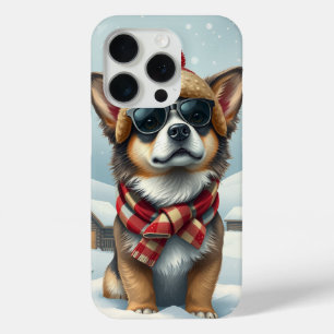 Coque Case-Mate iPhone Chien cool dans l'attirail hivernal et Casquette d