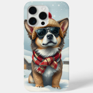 Coque Case-Mate iPhone Chien cool dans l'attirail hivernal et Casquette d