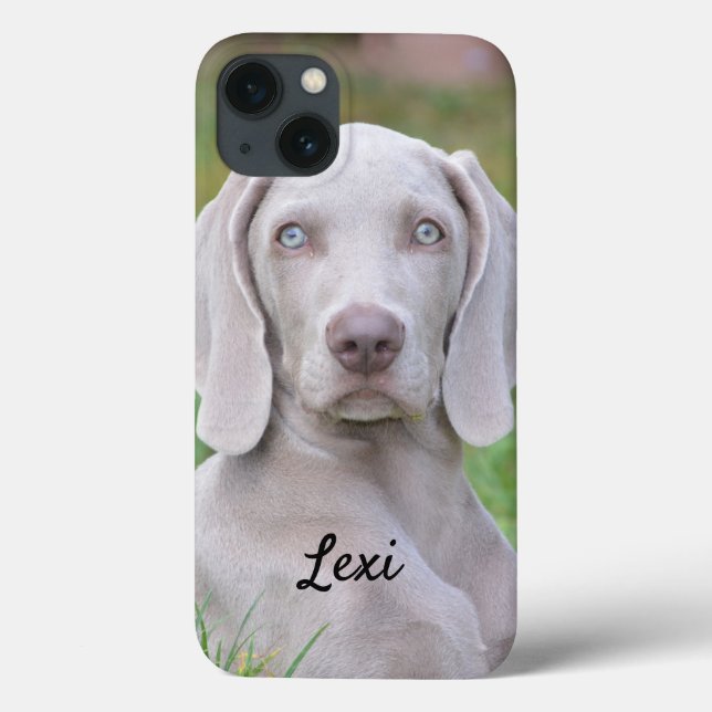 Coques Case-Mate iPhone Chien coquelicot Weimaraner personnalisé (Verso)