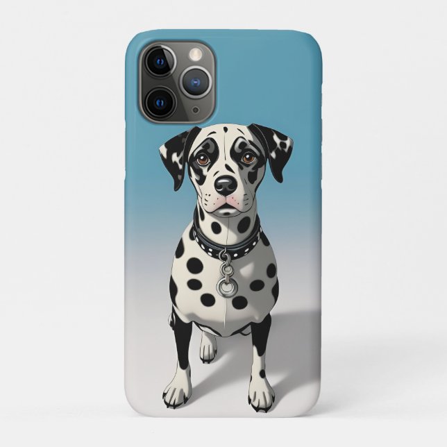 Coques Case-Mate iPhone Chien dalmate avec des taches noires et collier (Dos)