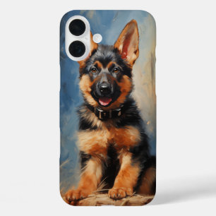Coque Pour iPhone 16 Plus Chien de berger allemand chiot