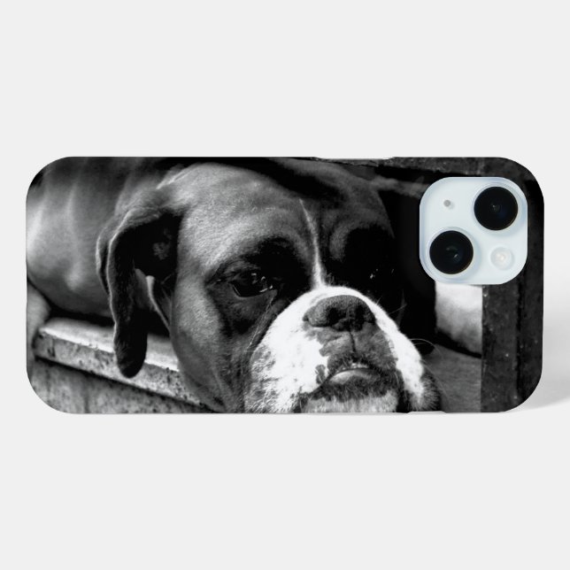 Coques Case-Mate iPhone Chien de boîte sur l'iphm de fenêtre (Verso (horizontal))