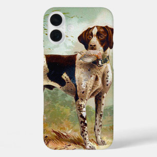 Coque Pour iPhone 16 Plus Chien de chasse avec oiseau dans la bouche