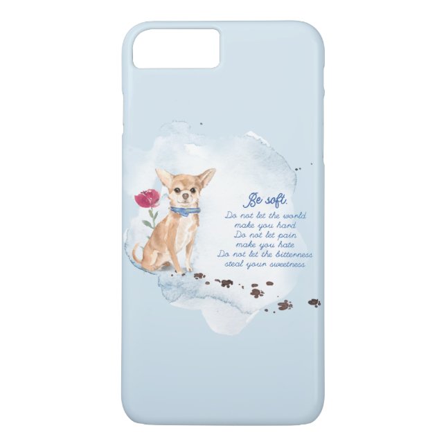 Coques Case-Mate iPhone Chien de chiwawa de couleur d'eau et belle (Dos)