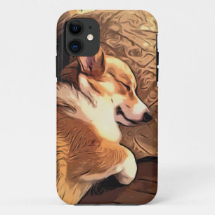 Coque Case-Mate Pour iPhone Chien de corgi de Gallois de Pembroke de sommeil