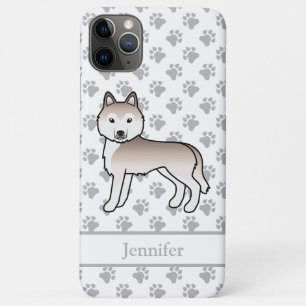 Case-Mate iPhone Case Chien de dessin animé Husky sibérien rouge clair &
