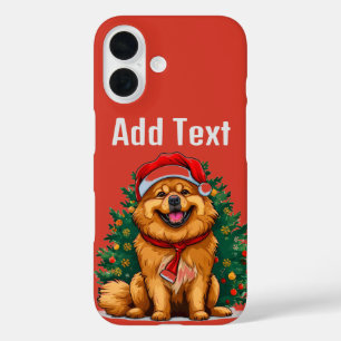 Coque Pour iPhone 16 Chien de dessin animé joyeux avec un chapeau de Pè