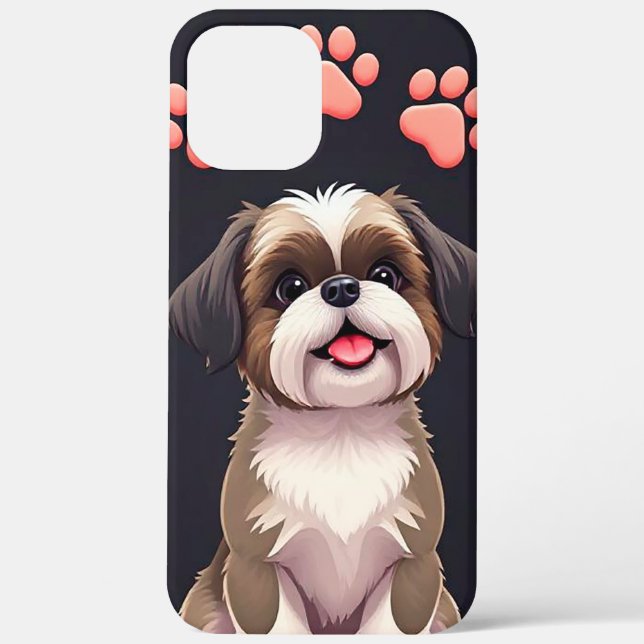 Coques Case-Mate iPhone 🐾🎨 Chien de Dessin Animé Mignon Charme Moderne F (Verso)