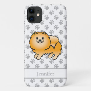 Case-Mate iPhone Case Chien de dessin animé mignon Pomeranian orange & n