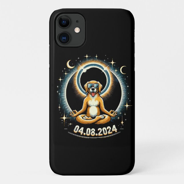 Coques Case-Mate iPhone Chien de l'éclipse solaire 2024 (Dos)