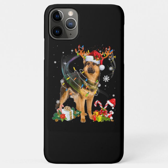 Coques Case-Mate iPhone Chien de Noël berger (Dos)