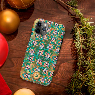 Case-Mate iPhone Case Chien de Noël mignon Corgi vert doré