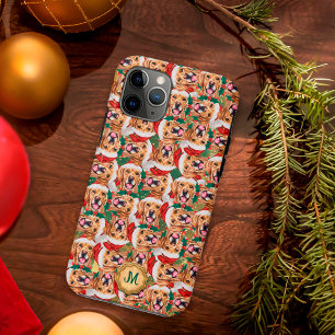 Case-Mate iPhone Case Chien de Noël Mignon Retriever Golden Vert Doré