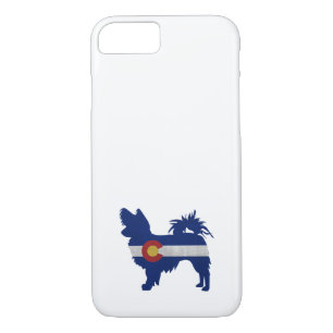 Case-Mate iPhone Case Chien de Papillon race Colorado Drapeau Silhouette