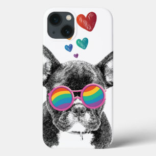 Case-Mate iPhone Case Chien de taureau avec Coeurs Saint-Valentin