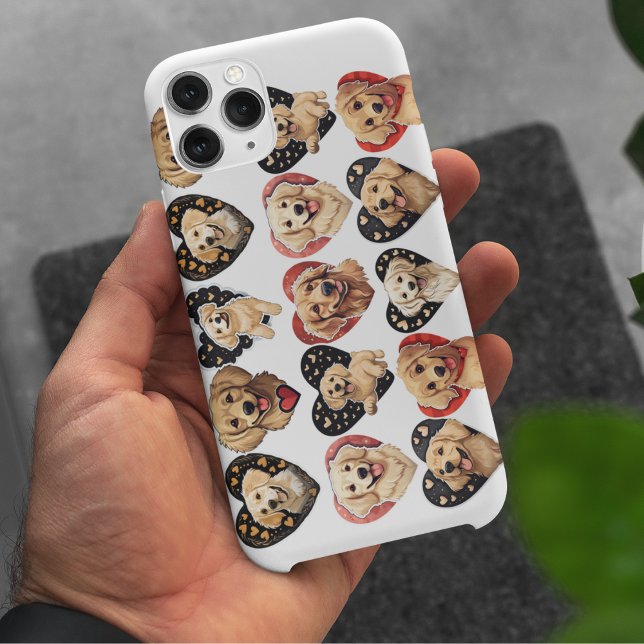Coques Case-Mate iPhone Chien de Valentine Golden Retriever (Valentine Golden Retriever Dog Case-Mate iPhone Case)