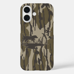 Coque Pour iPhone 16 Chien et canards à peau Camo Bottomland