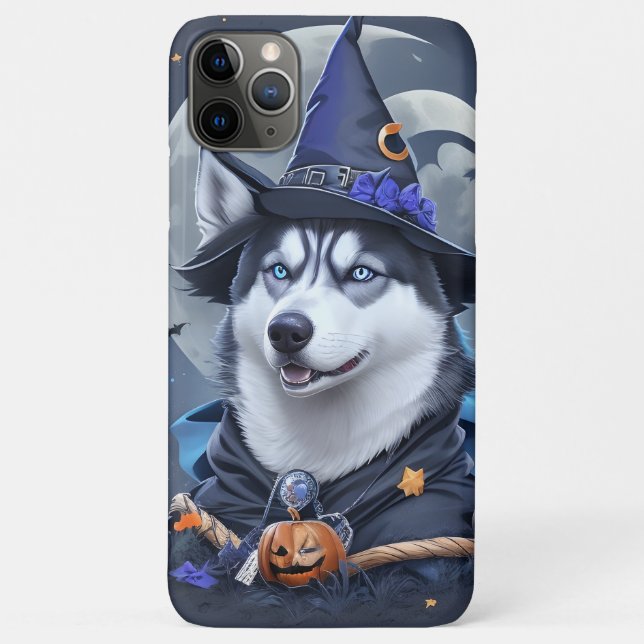 Coques Case-Mate iPhone Chien Husky Enchanted : Délice d'Halloween magique (Dos)